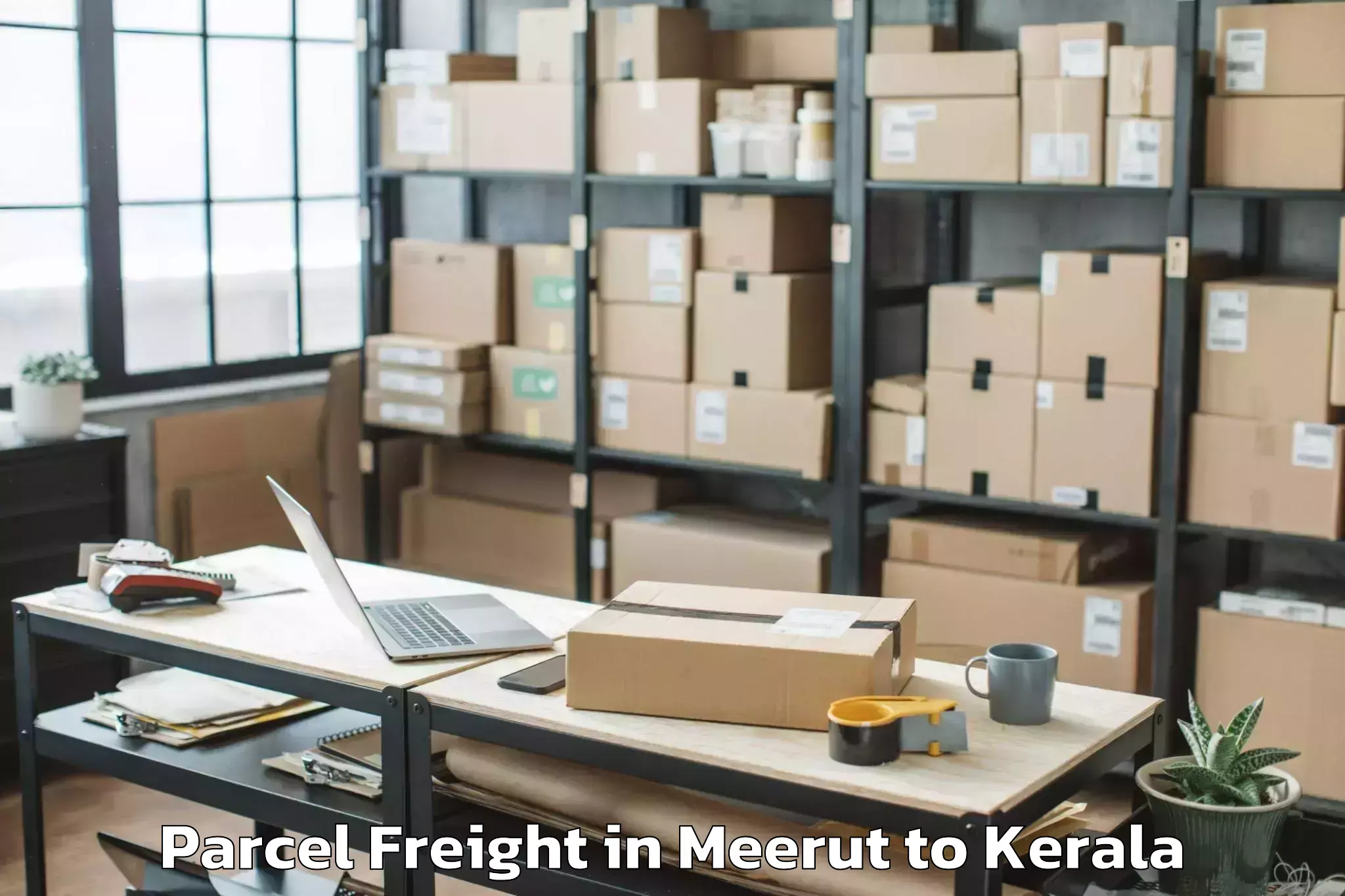 Easy Meerut to Edappal Parcel Freight Booking